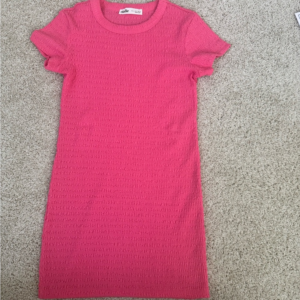 Elodie Vibrant Pink Textured Dress